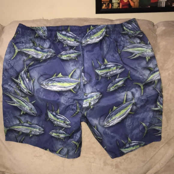 Psycho Tuna M or XL Atlantic Blue Psycho Tunas swim trunks New - Picture 2 of 14